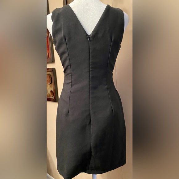 Do+Be black mini/midi dress; front tie; black; small; worn once; no flaws - Picture 3 of 7